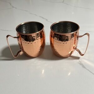 Set Of 2 Copper Mugs